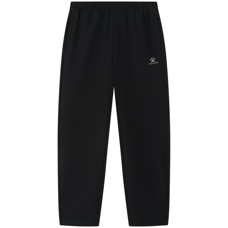 KELME Men's Cooling Sports Pants Summer New Casual Loose Antibacterial Straight Leg Trousers Agate Black [Cooling Antibacterial]