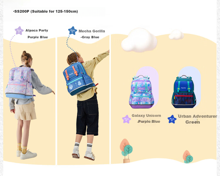 MoonRock Elementary School Backpack for Grades 3-5, Lightweight Spine Protection, Large Capacity, Galaxy Unicorn Design 4