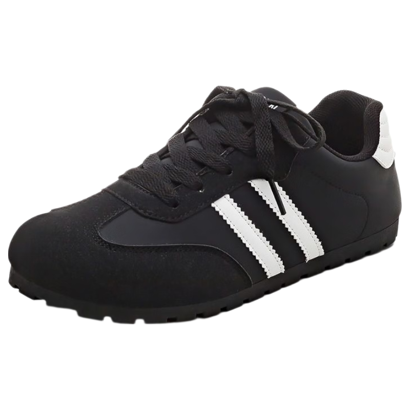 RENBEN Versatile Black Derby Shoes 2025 Spring Summer New Retro Casual Lightweight Student Campus Style Small Black Shoes