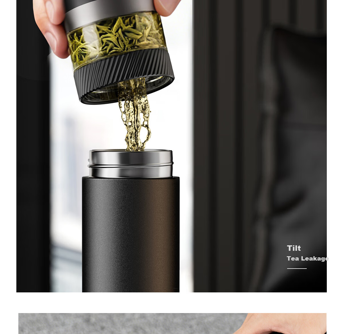 NRMEi Insulated Tea Separation Smart Water Bottle 316 Stainless Steel Men's Business Office Car Travel Gift Cup 9