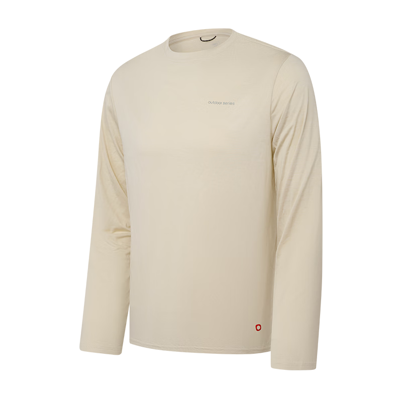 JD Jingzao D1 Quick-Dry Long Sleeve T-Shirt Unisex Summer 2026 New Round Neck Base Layer Eggshell White L
