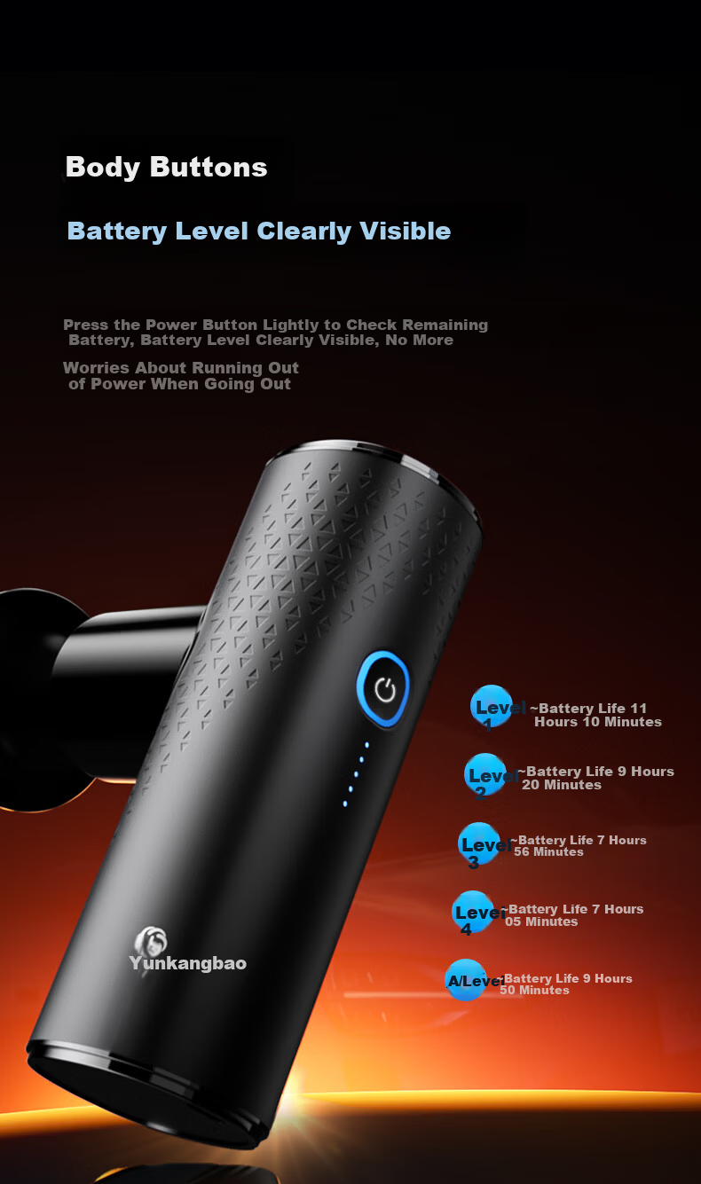 Yunkangbao Fascia Gun Muscle Massager Portable Mini Neck Fascia Gun Professional Sports Massage Device for Men and Women Full Body Massager Women's Day Gift 8