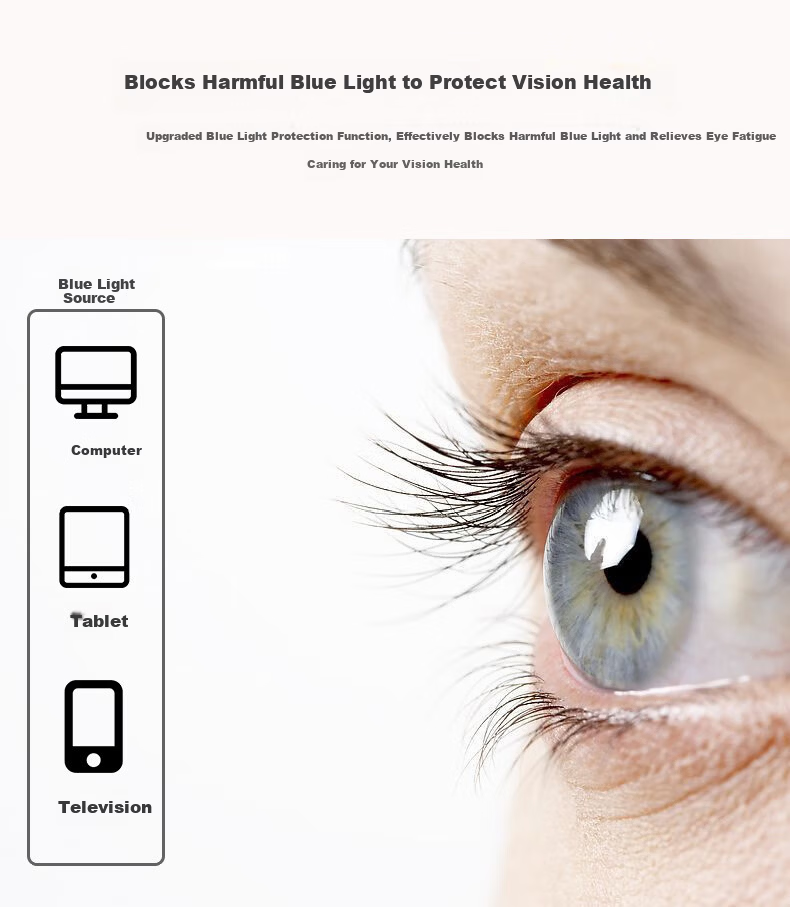 DRATRA HD Blue Light Blocking Reading Glasses Anti-Radiation Resin Lenses Multifocal Bifocal Ultra-Light TR Temple 2