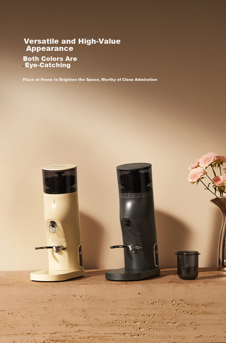 Gemilai G9010C Electric Coffee Grinder Gray Italian American Coffee Bean Grinder Home Use 12