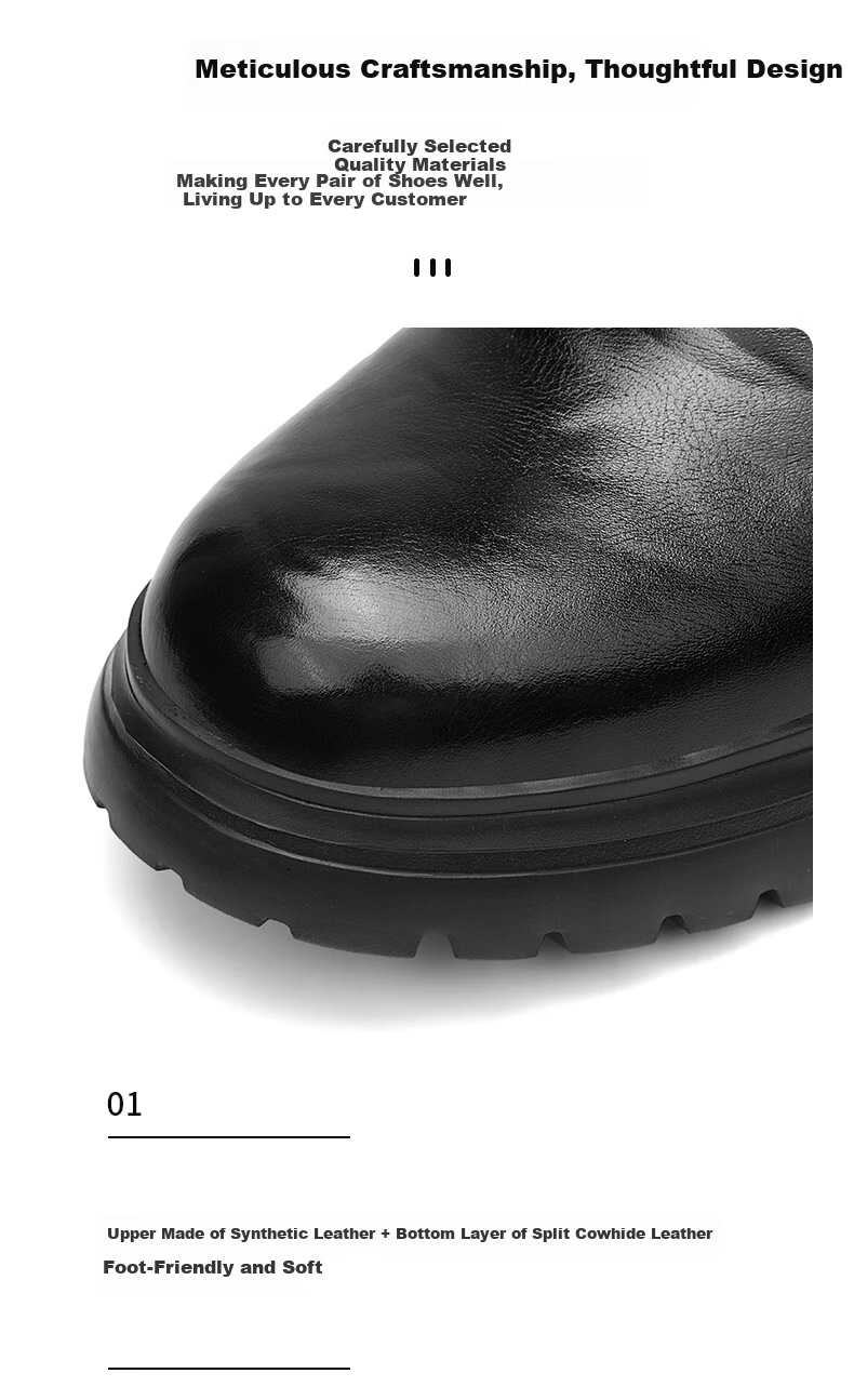 Bull Family Martin Boots Men Autumn Winter New British Style Casual Short Boots Trendy Fashion Work Boots Men's Chelsea Boots 6