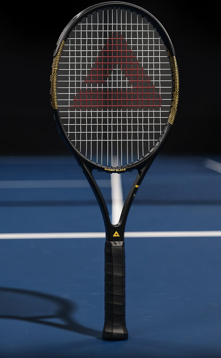 Peak Tennis Racket Full Carbon Beginner Training Rebound Ball Competition Elastic Blade Black Gold 10