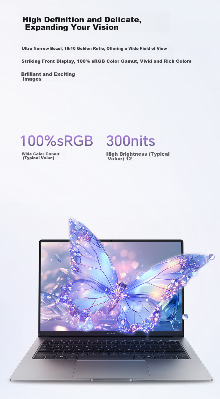 HONOR MagicBook Pro16 2025 AI Lightweight High-Performance Business Laptop U5-225H 32GB 1TB 3K Display Gray with Yihaodian Mouse Pad Set 5