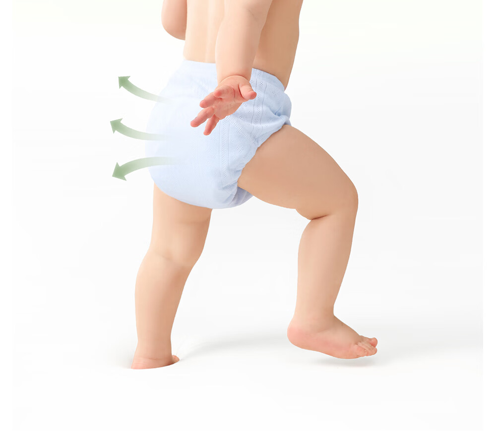 Betis Baby Diaper Gauze Potty Training Pants Washable Urine-Resistant Baby Diaper Pants Size 110, 2-Pack, Pink and Purple 2