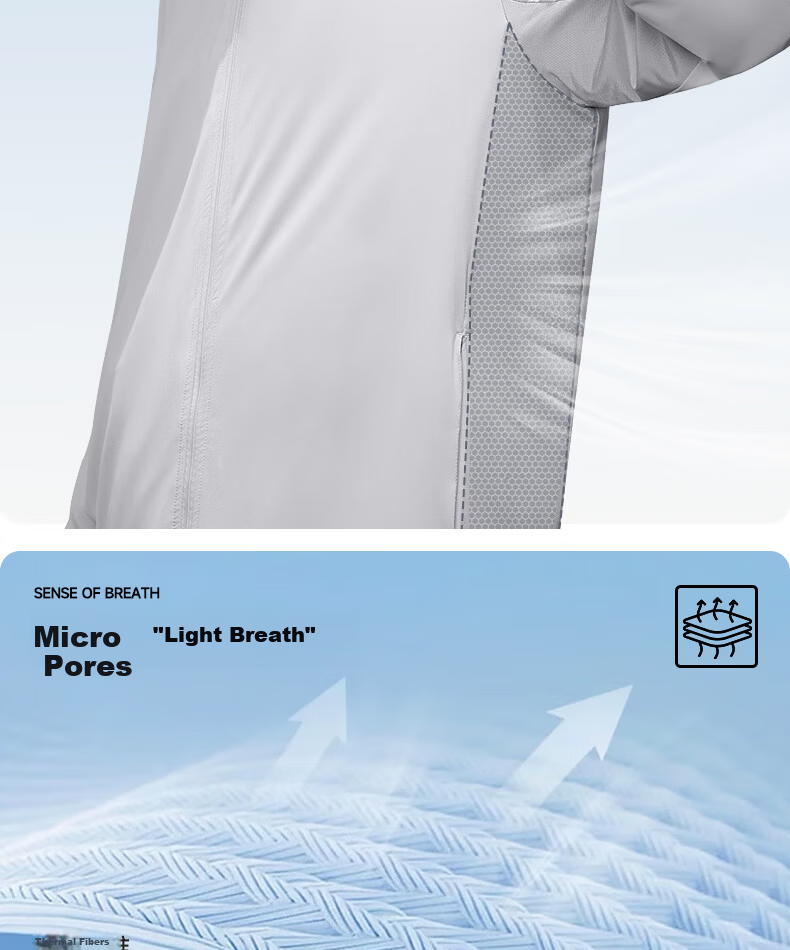 JEEP SPIRIT Men's High-End Ice Silk Cooling UV Protection Outdoor Quick-Dry Black Sun Protection Jacket 9