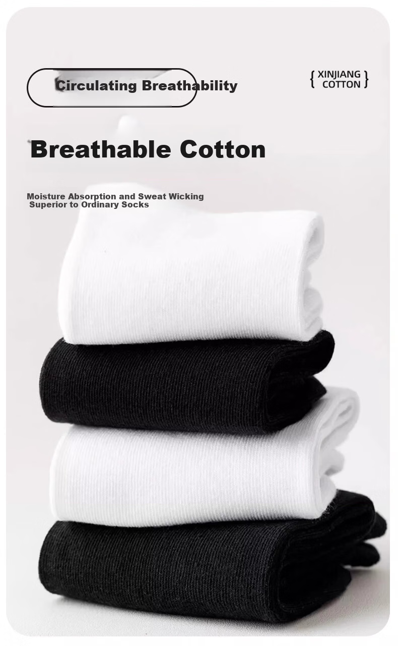 Jinghui Sichuang Disposable Socks 20 Pairs Unisex Travel Military Training Daily Cotton Long Tube Odor-Resistant Breathable Sweat-Absorbing Socks 3