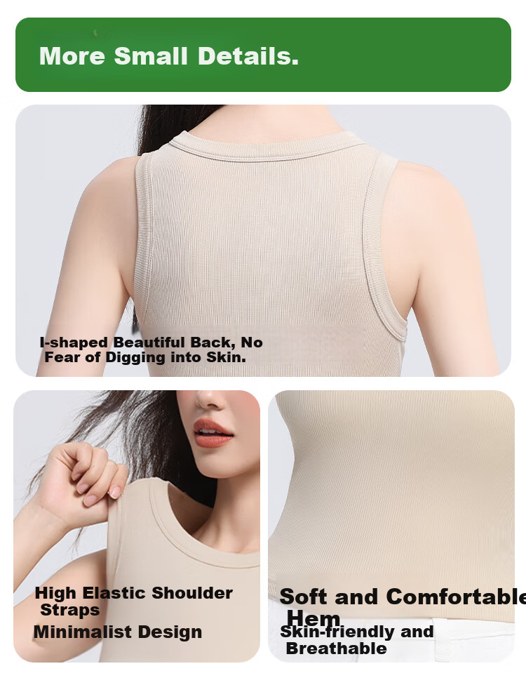 MiiOW Tencel Lyocell Women's Camisole Tank Top Summer Cooling Ice Silk Slim Fit Outerwear Base Layer Khaki XL 20