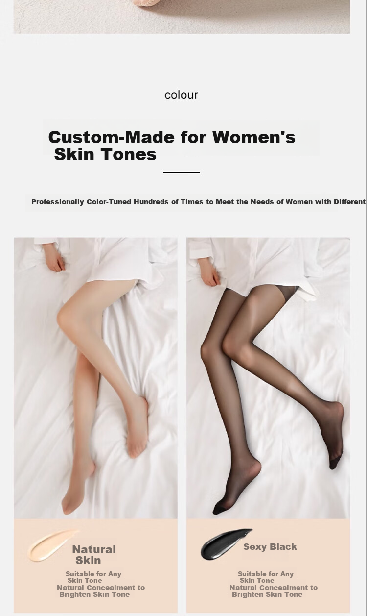 LangSha Women's Ultra-Thin Summer Sheer Anti-Snag Pineapple Pattern Tights Nude 2 + Black 2 11
