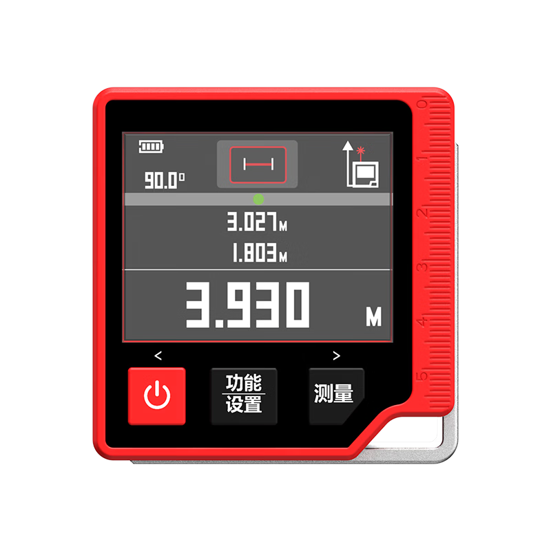 DELIXI ELECTRIC Digital Level Angle Meter Laser Level High-Precision Distance Meter Infrared Laser Electronic Ruler 40m