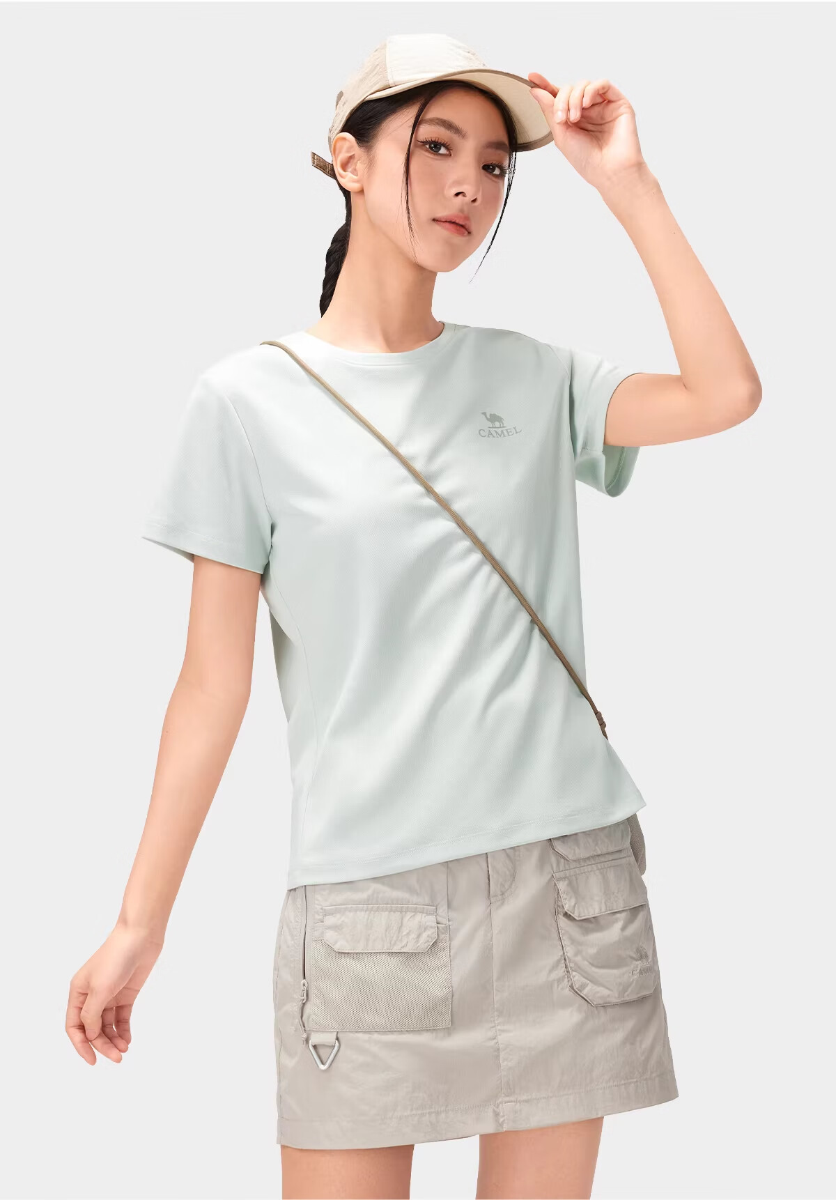 CAMEL Outdoor Quick-Dry T-Shirt Women 2026 Spring Summer New Short Sleeve Breathable Sweat-Absorbing Refreshing Hiking Sports Shirt Men K039 25