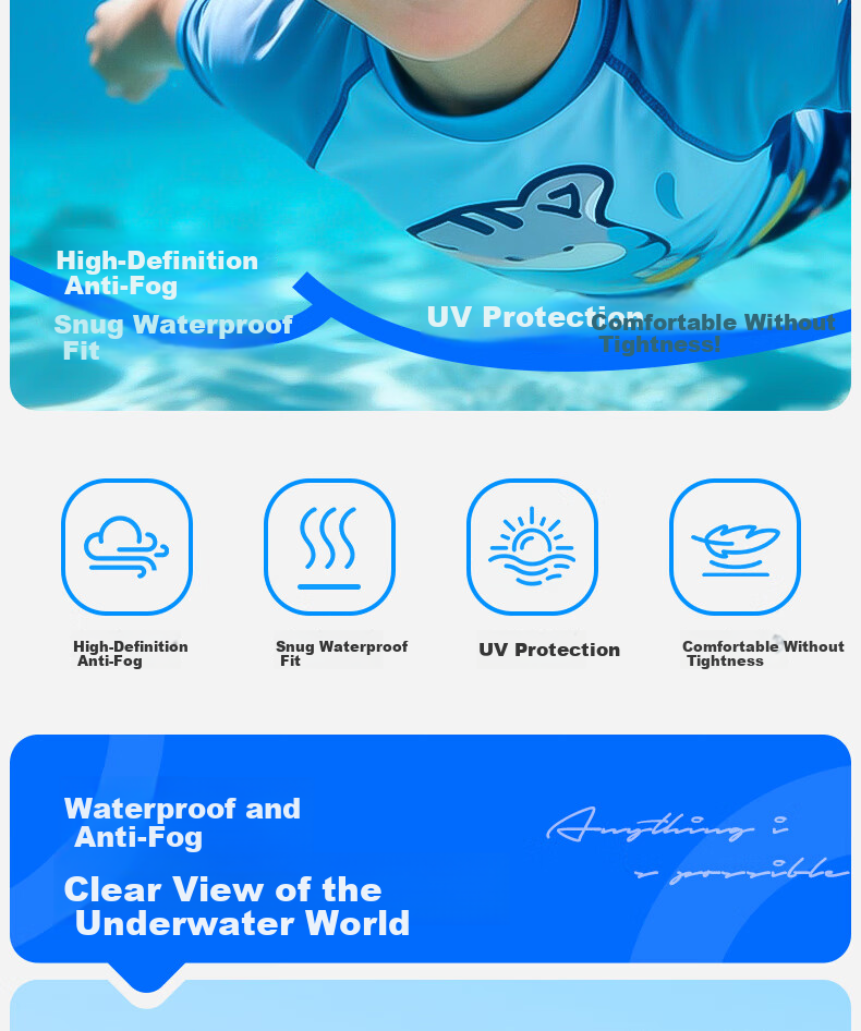 Li-Ning Children's Swimming Goggles, Boys And Girls High Definition Anti-Fog Comfortable Waterproof Swim Glasses And Swim Cap Set - Pink 2