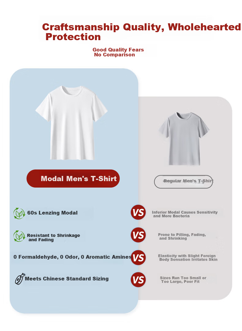Mengyangwang Men's T-Shirt Lenzing Modal Ice Silk Cooling Short Sleeve Crew Neck Summer Thin Casual Sports Versatile Base Shirt 4