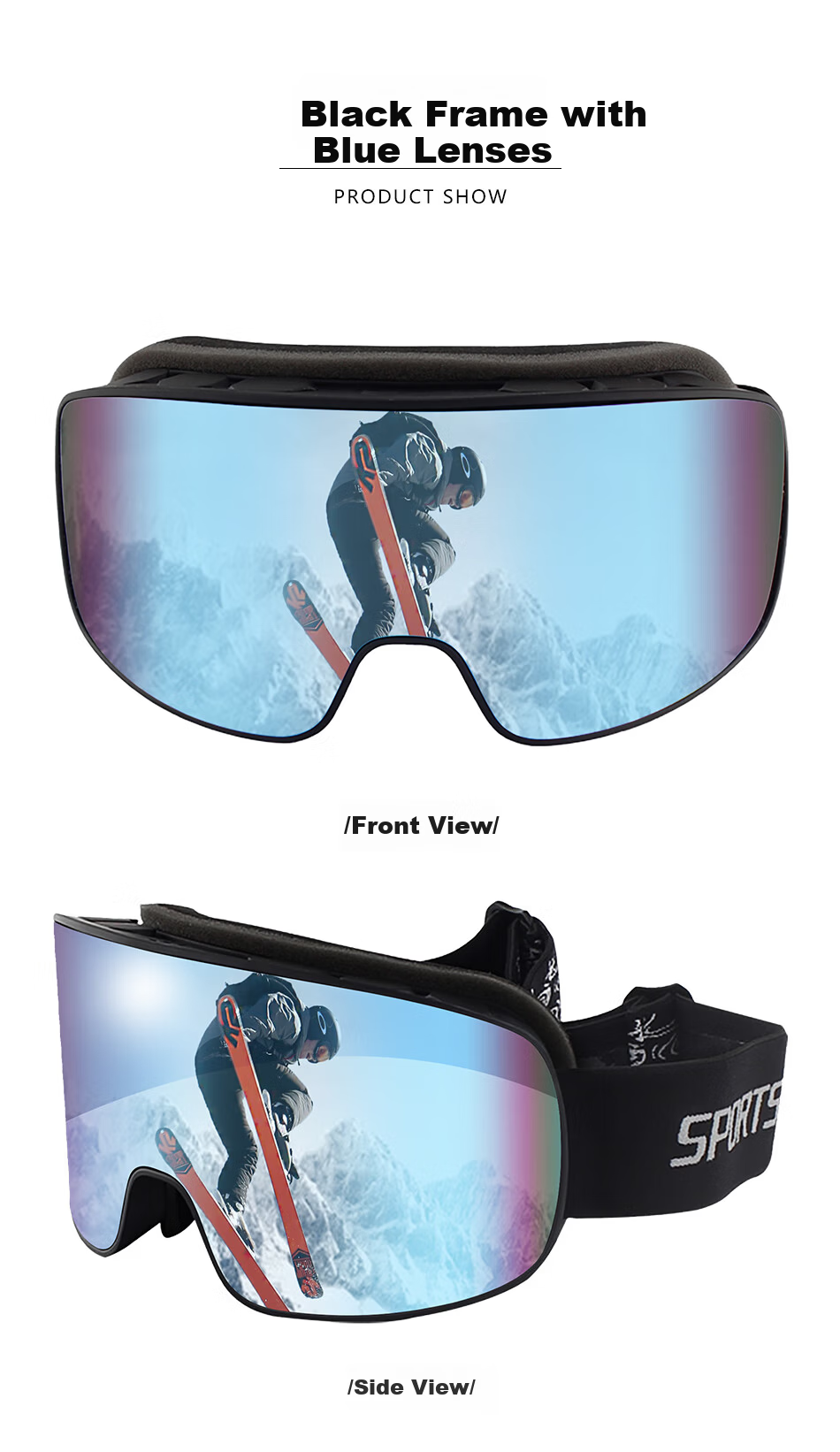 SooGree Ski Sports Prescription Glasses Anti-Fog Protective Goggles Mountaineering Cycling Outdoor Windproof Unisex Professional Myopia 6