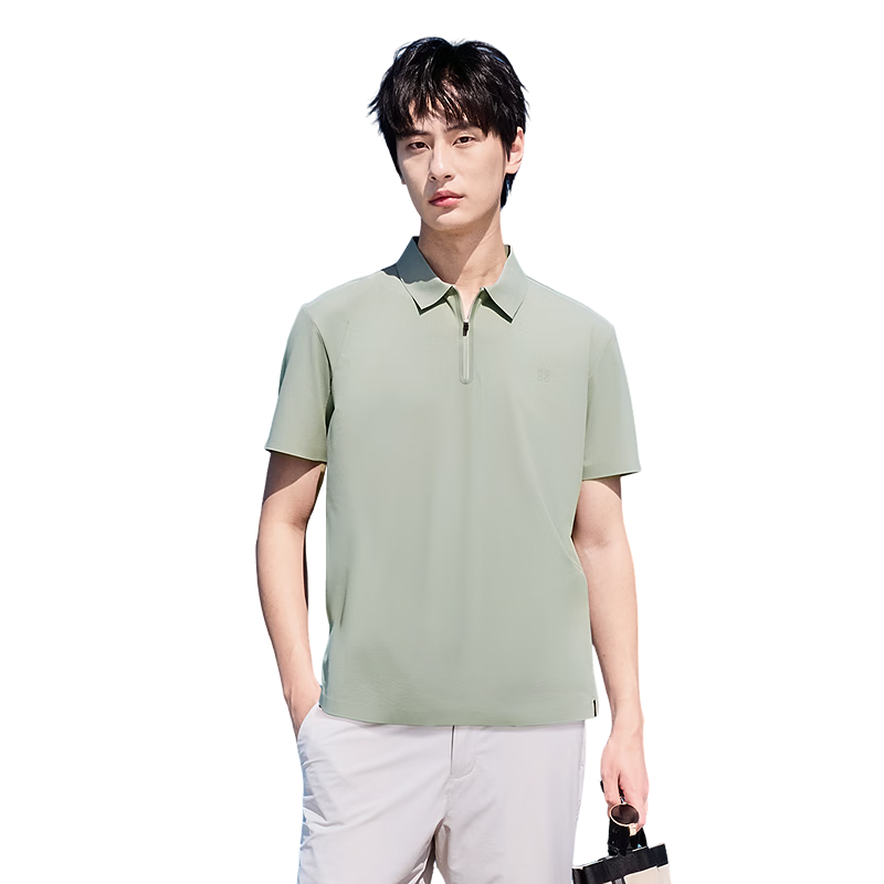 Hodo UV Protection Men's Quick-Dry Ice Silk Polo Shirt 2026 New Short Sleeve Breathable Cool Polo Shirt