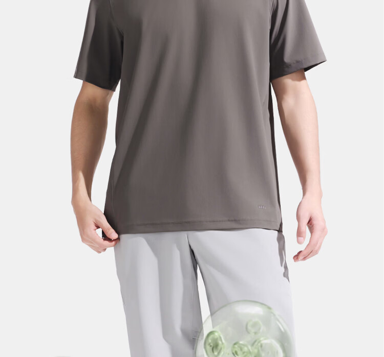 Beneunder Men's Cooling Sports Quick-Dry Ice Silk Breathable Base Layer Short Sleeve T-Shirt DR003 Ink Gray XL 5