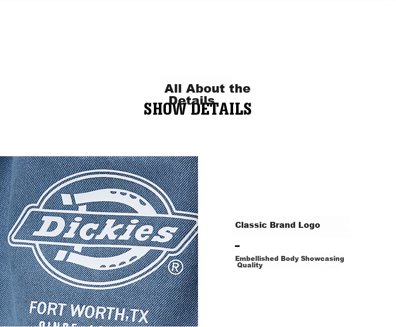 Dickies Denim Blue Large Capacity Shoulder Tote Bag Travel Commuter Casual Women's Bag 8