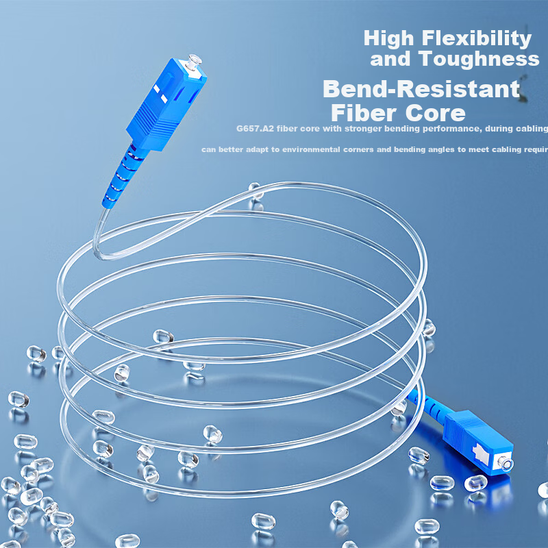 Bosende Invisible Indoor Transparent Fiber Optic Patch Cable Hidden Fiber Optic Home Fiber Modem Extension Single-mode Single-core SC 35m BSD-YXGX-SC35
