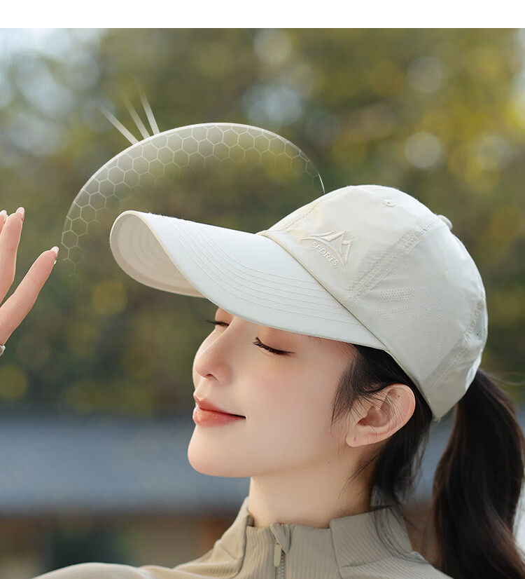 Miiow Women's Ultra-Thin Summer Mesh Breathable Sunshade Baseball Cap Outdoor Sports Hat White 11