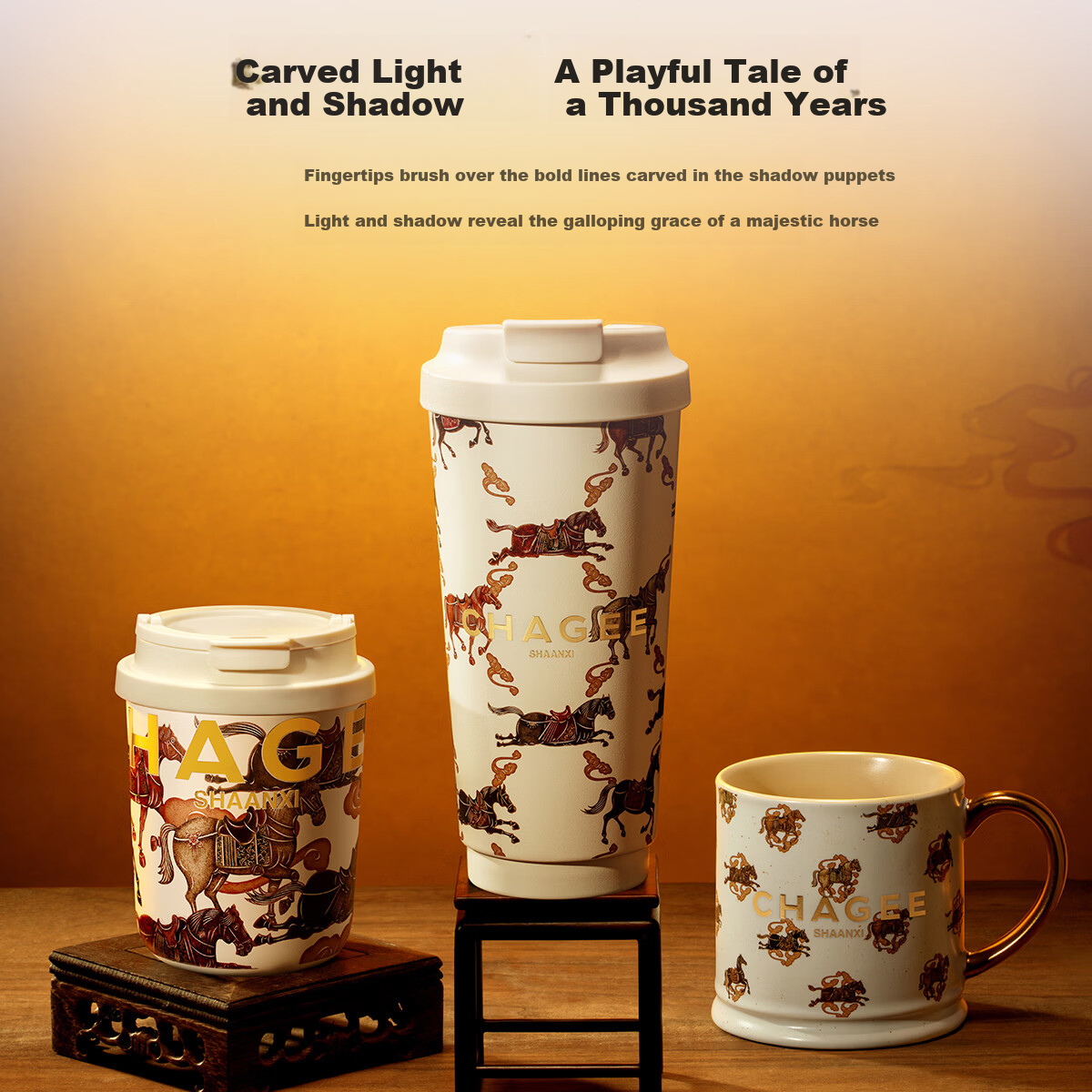 CHAGEE Shaanxi City Limited Edition Desktop Thermos Cup Water Bottle Tea Cup Coffee Mug 316 Stainless Steel Birthday Gift