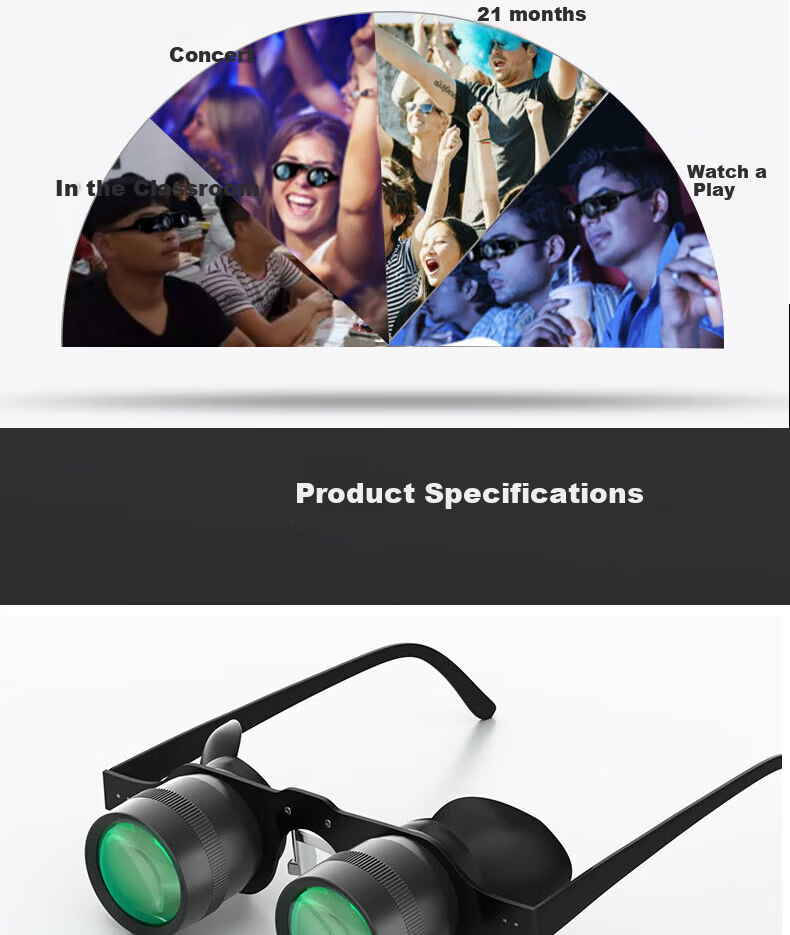 HUGE Fishing Telescope Concert High-Definition High-Power Ultra-Light Low-Light Professional Night Vision 10x Telescope 15