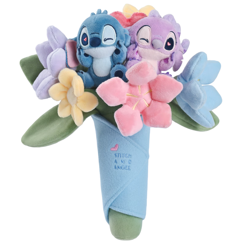 Disney Stich Bouquet Flower Handheld Doll, Stich Angel Confession Wedding New Marriage Valentine's Day Birthday Gift for Wome