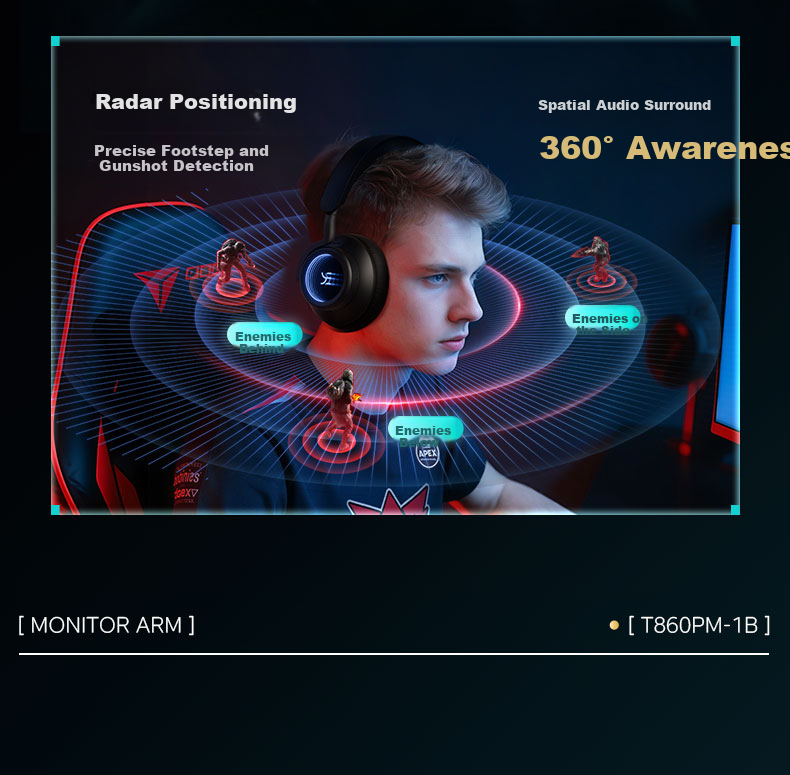 KINYO 2026 New Active Noise Cancelling Wireless Bluetooth Gaming Headset Over-Ear FPS 2.4G Wired Desktop Computer Earphones Gift 13