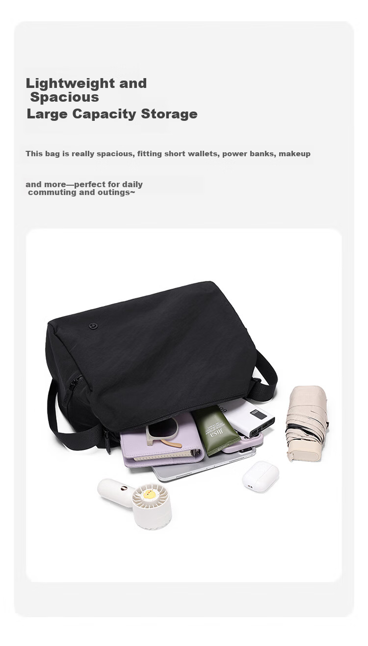 GOLF Men's Casual Single Shoulder Bag Lightweight Water-Resistant Crossbody Bag for Men and Women, Phone and iPad Holder, Cycling and Fitness Bag 8