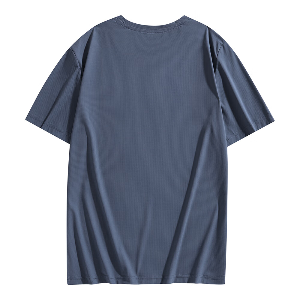 JEEP SPIRIT Men's Summer Ice Silk Quick-Dry Short Sleeve T-Shirt Running Sports Breathable Half Sleeve Top White M 24