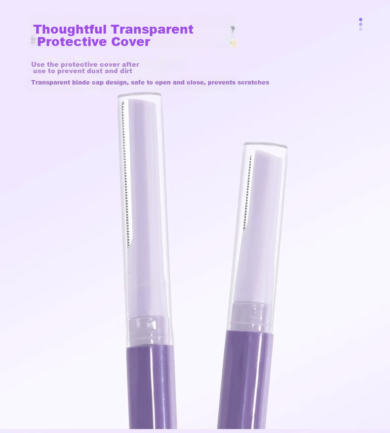 Dongyi Premium Dual-Head Eyebrow Razor Safety Close-Up Anti-Scratch Flat Head Eyebrow Shaver for Women Beginners Tool 6
