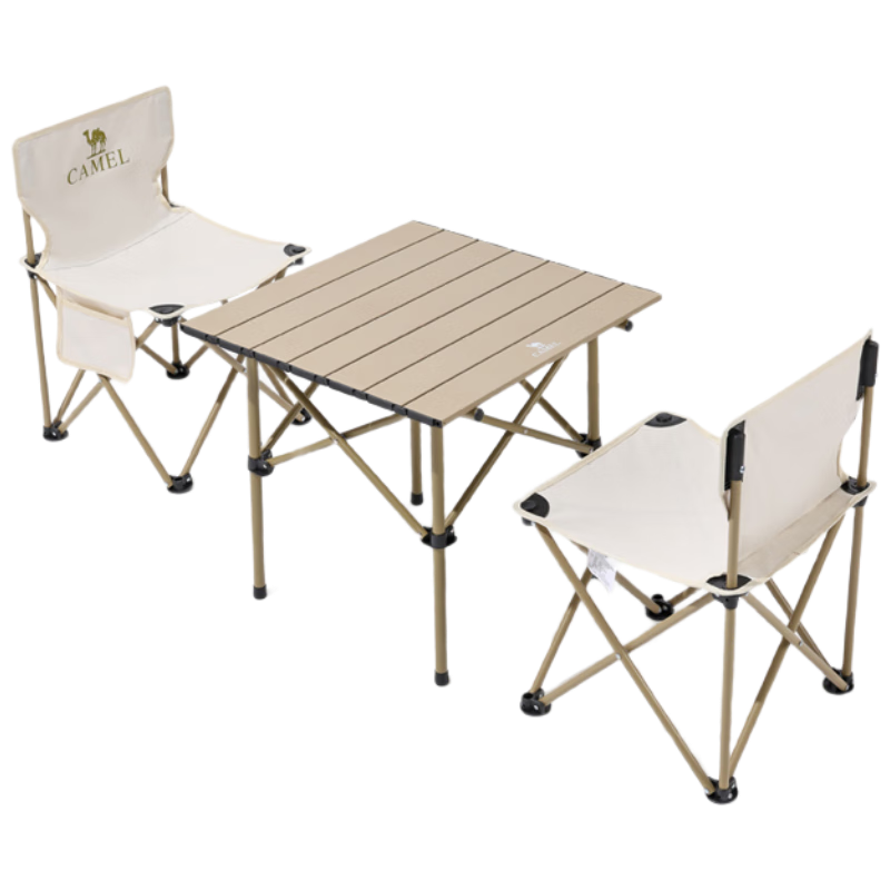 CAMEL Outdoor Folding Table Carbon Steel Picnic Camping Table Equipment Egg Roll Table Set Outdoor Camping Table and Chairs 3009