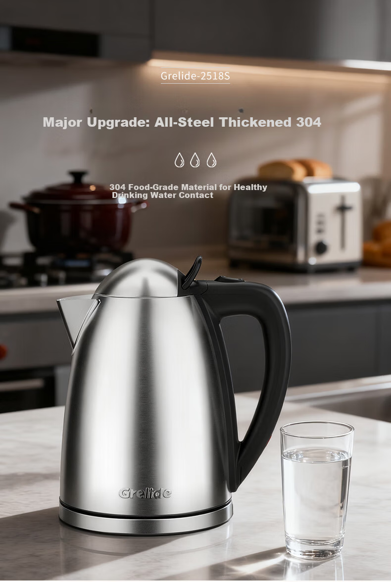 Grelide 4.2L Electric Kettle Large Capacity 304 Stainless Steel 2000W High Power Auto Shut-Off Chinese Red Household Water Boiler Gift for Wedding and Spring Festival 1