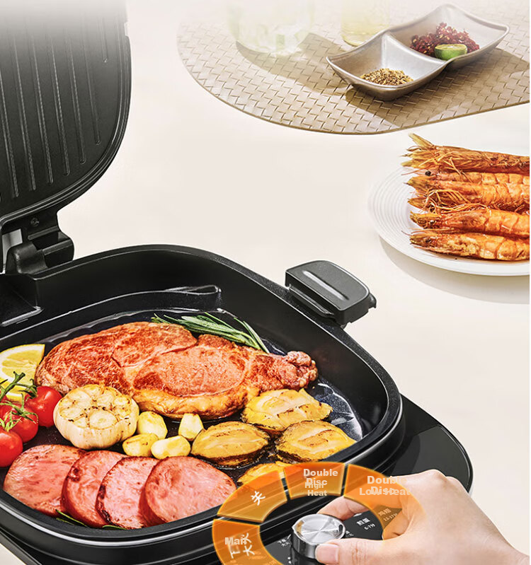 Joyoung Multifunctional Double-Sided Heating 0-Fluorine Titanium Ceramic Electric Griddle 2200W High Power Breakfast Maker with 3 Adjustable Settings JK30-GK320 17