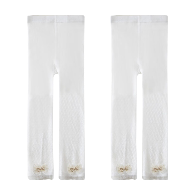LangSha Children's Leggings, Summer Thin Style, Girls' Pants, Three-Quarter Length Pants, White Mesh, Baby Mosquito-Proof Trousers, Girls' Pantyhose