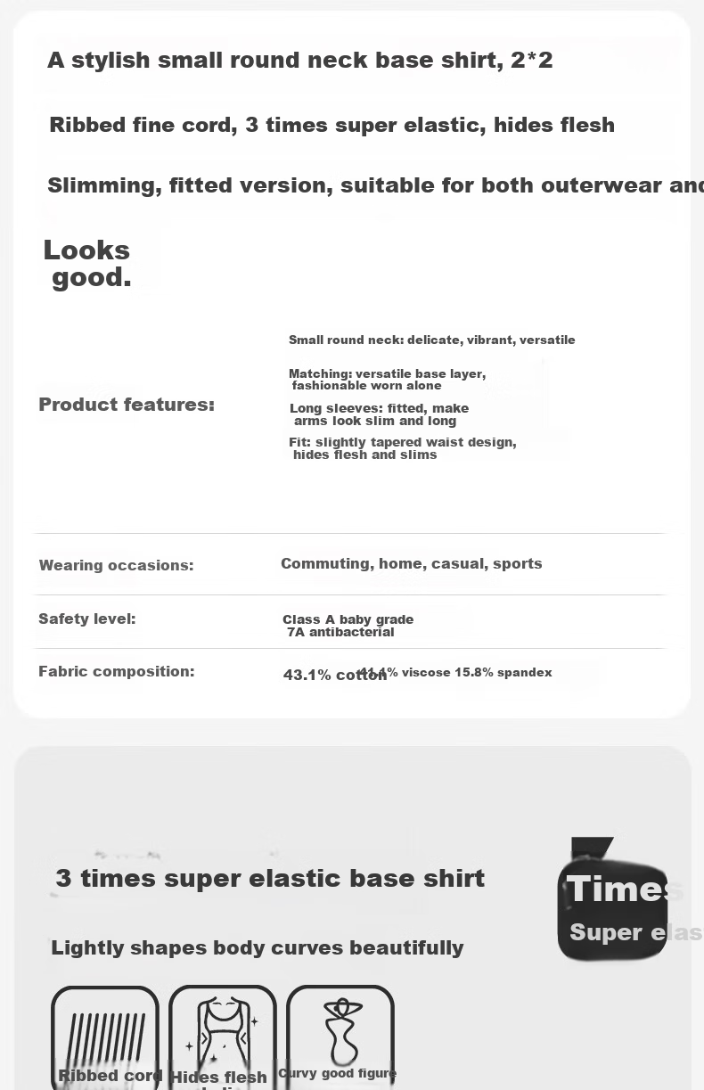 Jianyun Modal Cotton Slim Fit White Long Sleeve Thin T-Shirt for Women Stylish Outerwear 1