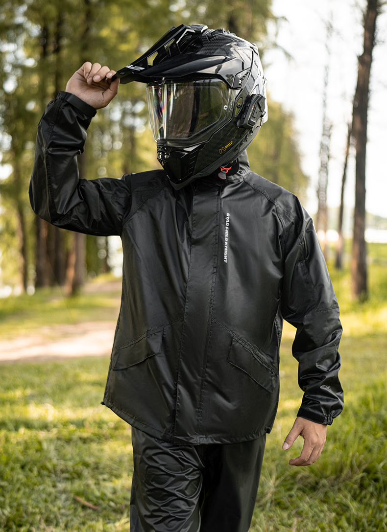 STAR FIELD KNIGHT Motorcycle Riding Raincoat and Rain Pants Full-Body Heavy Rain Split Suit Electric Vehicle Commuting Delivery Green XL Size 17