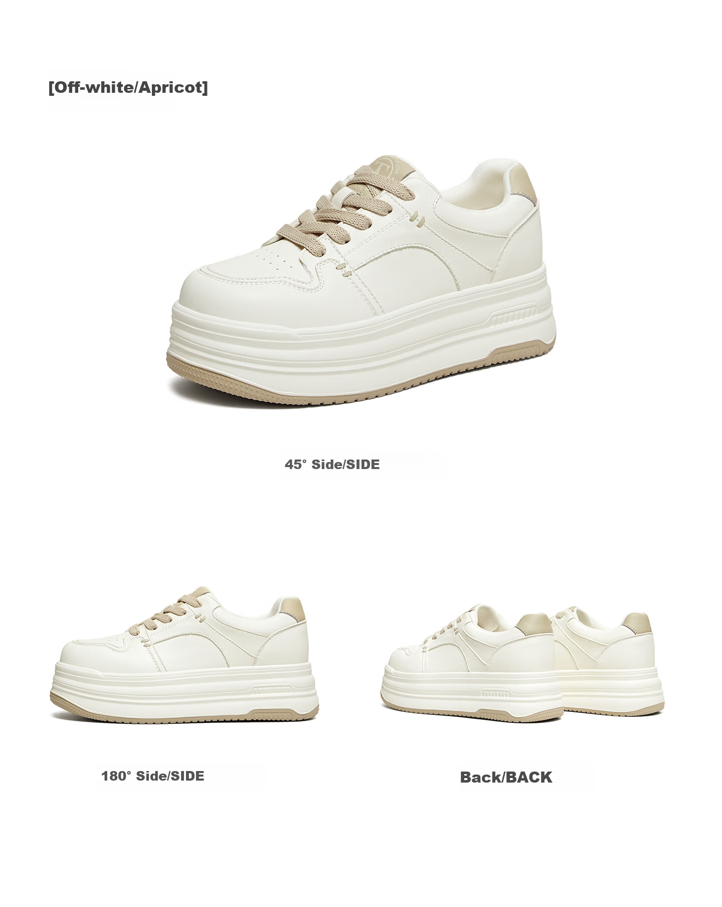 TATA 2026 Spring Mall Fashion Casual Versatile Sneakers Off-White Size 34 8