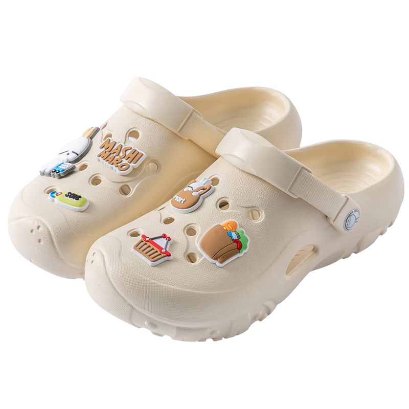 MashiMaro Unisex Couple Outdoor Slip-On Clogs Non-Slip Soft Sole Travel Beach Sandals