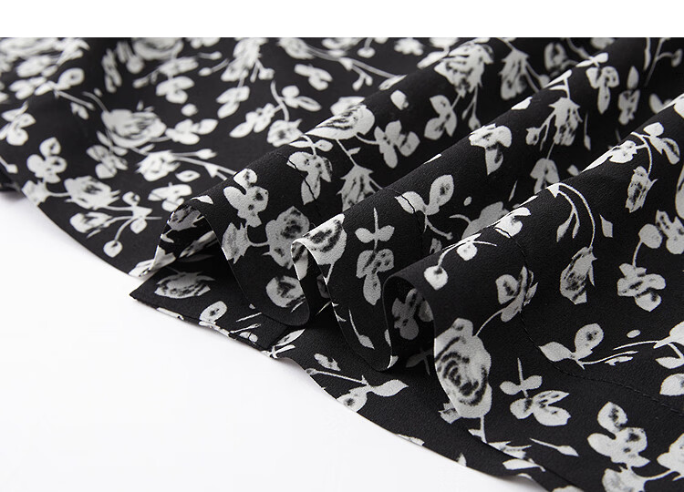 Demana Vintage Floral Lady Summer Elegant Round Neck Waist-Cinching Shoulder Belt Slim Fit Dress for Women 11