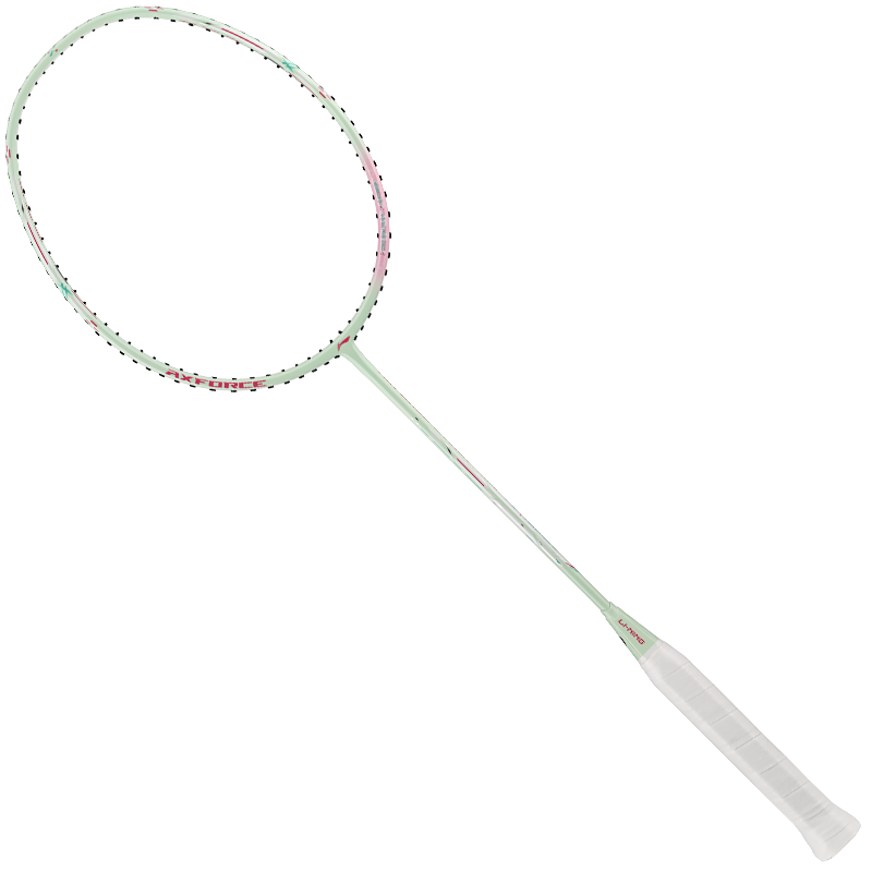LI-NING Badminton Racket New Color Thunder Mini Steel Cannon Full Carbon Single Racket Light Green 5U Pre-Strung AYPW013-50