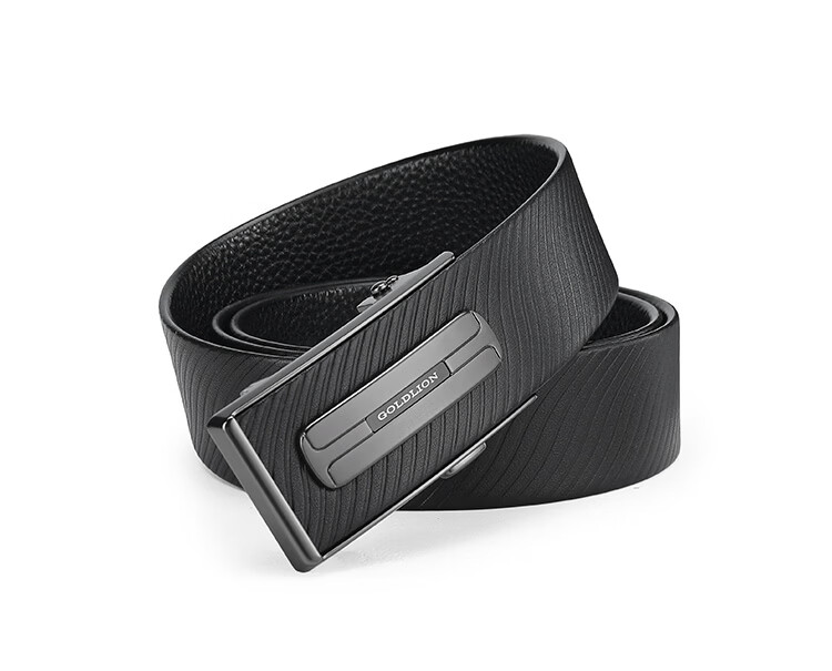 Goldlion Men's Leather Business Belt with Automatic Buckle Gift Box Father's Day Gift for Dad 6