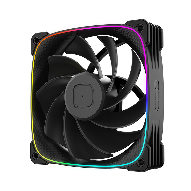Geometric Future Dragon Scale 3003RB-12 PC Case Cooling Fan 12cm aRGB PWM Smart Daisy Chain Thick Blade Black Reverse Blade Single Pack