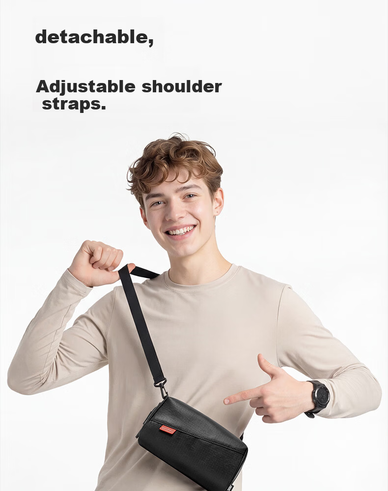 AOC Digital Storage Bag Casual Crossbody Lightweight Portable Water-Resistant Travel Electronics Bag 9