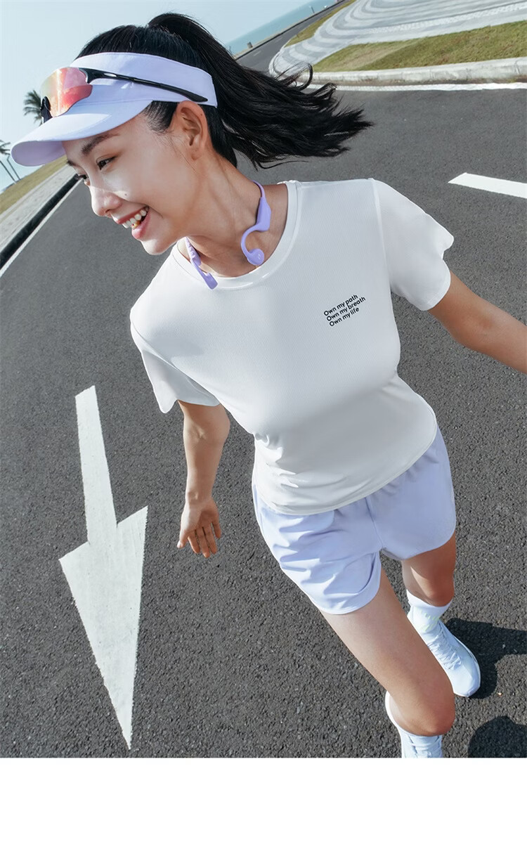 Xtep 2000KM FUN Women's Breathable Quick-Dry Running Printed Moisture-Wicking Summer Short Sleeve Shirt 17