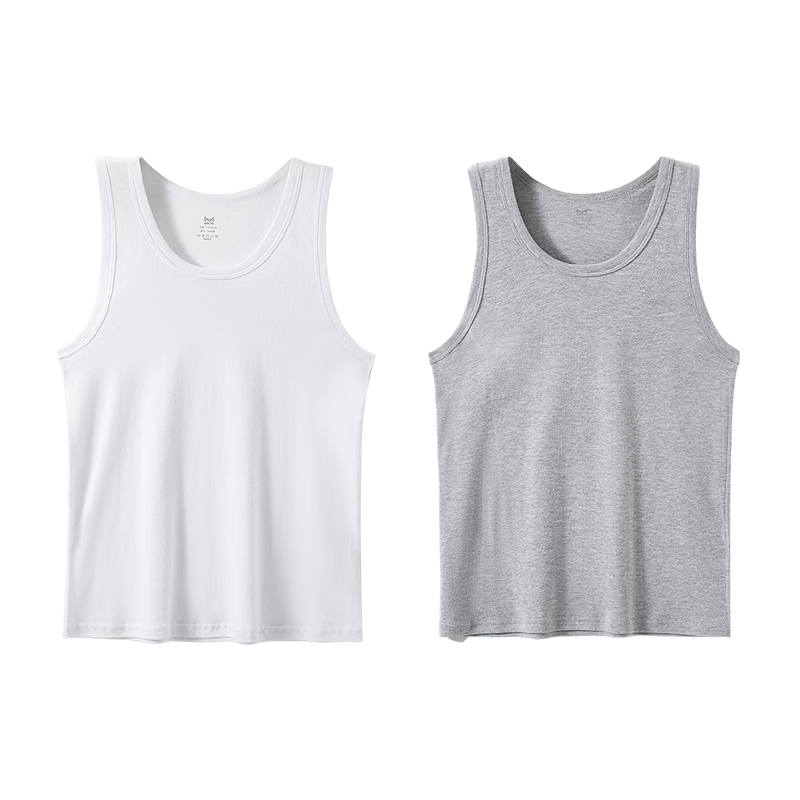 MiiOW Men's Pure Cotton Vest Summer Thin Sleeveless Loose Sports Undershirt Large Size Tank Top