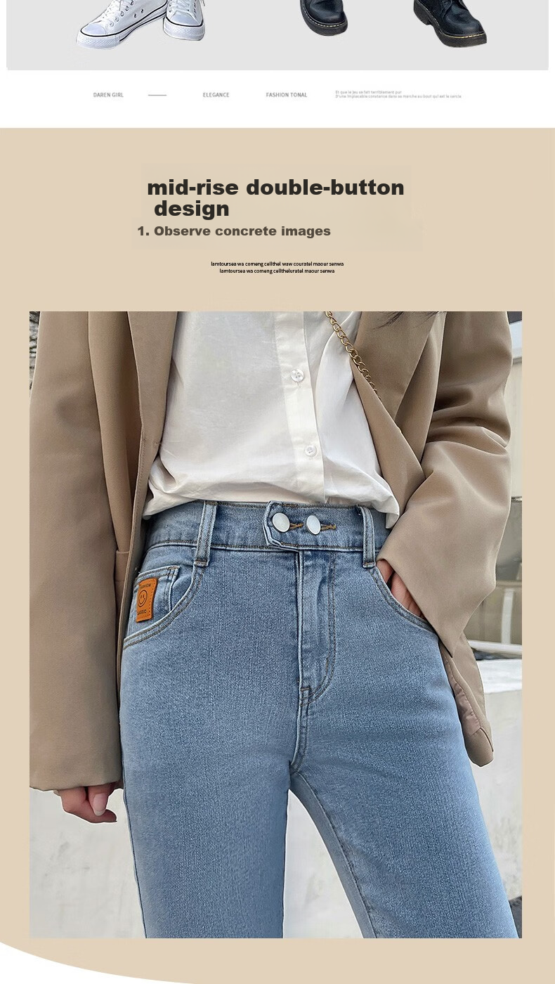 Langsha Women's High-Waist Loose Fit Spring Slimming Skinny Carrot Harem Dad Jeans Thin Denim Pants 2