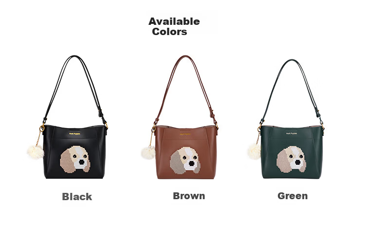 Hush Puppies Women's Shoulder Bag Large Capacity Tote Crossbody Bag Animal Embroidery Birthday Gift 3